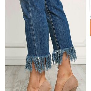 fringe trim jeans