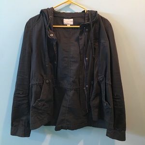 dark grey converse utility jacket