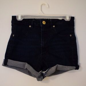 AE Super High Waisted Cuffed Shorts