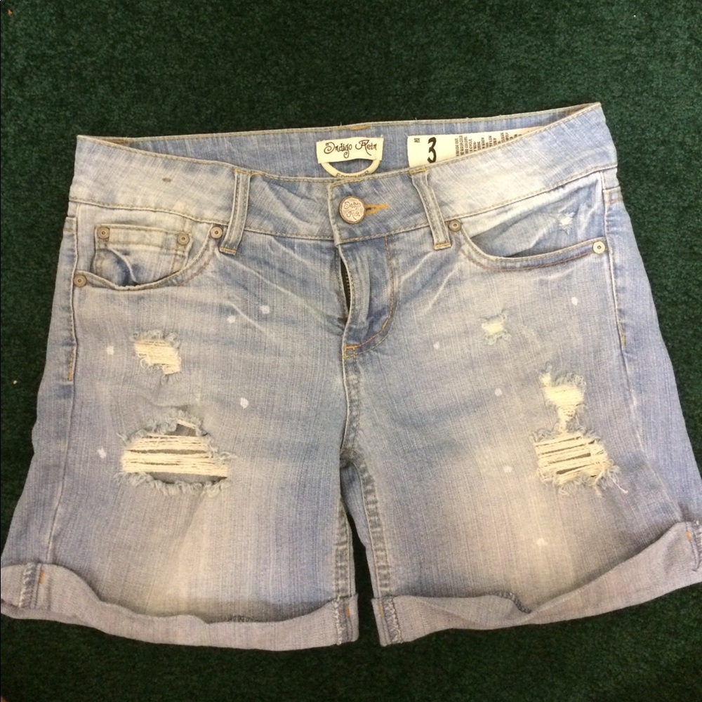 Denim Ripped Shorts