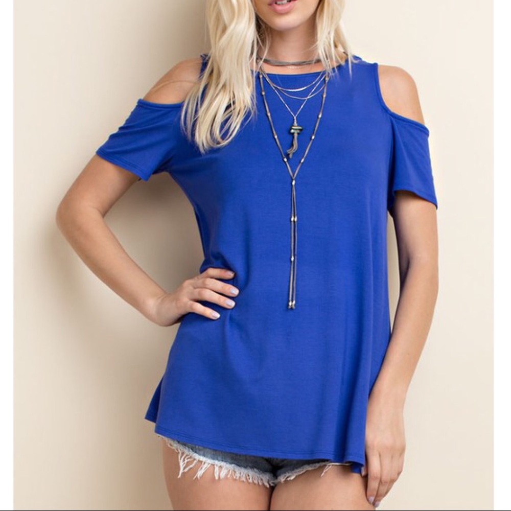 LAST - ADDIE  Criss Cross Top - ROYAL BLUE - Picture 2 of 4