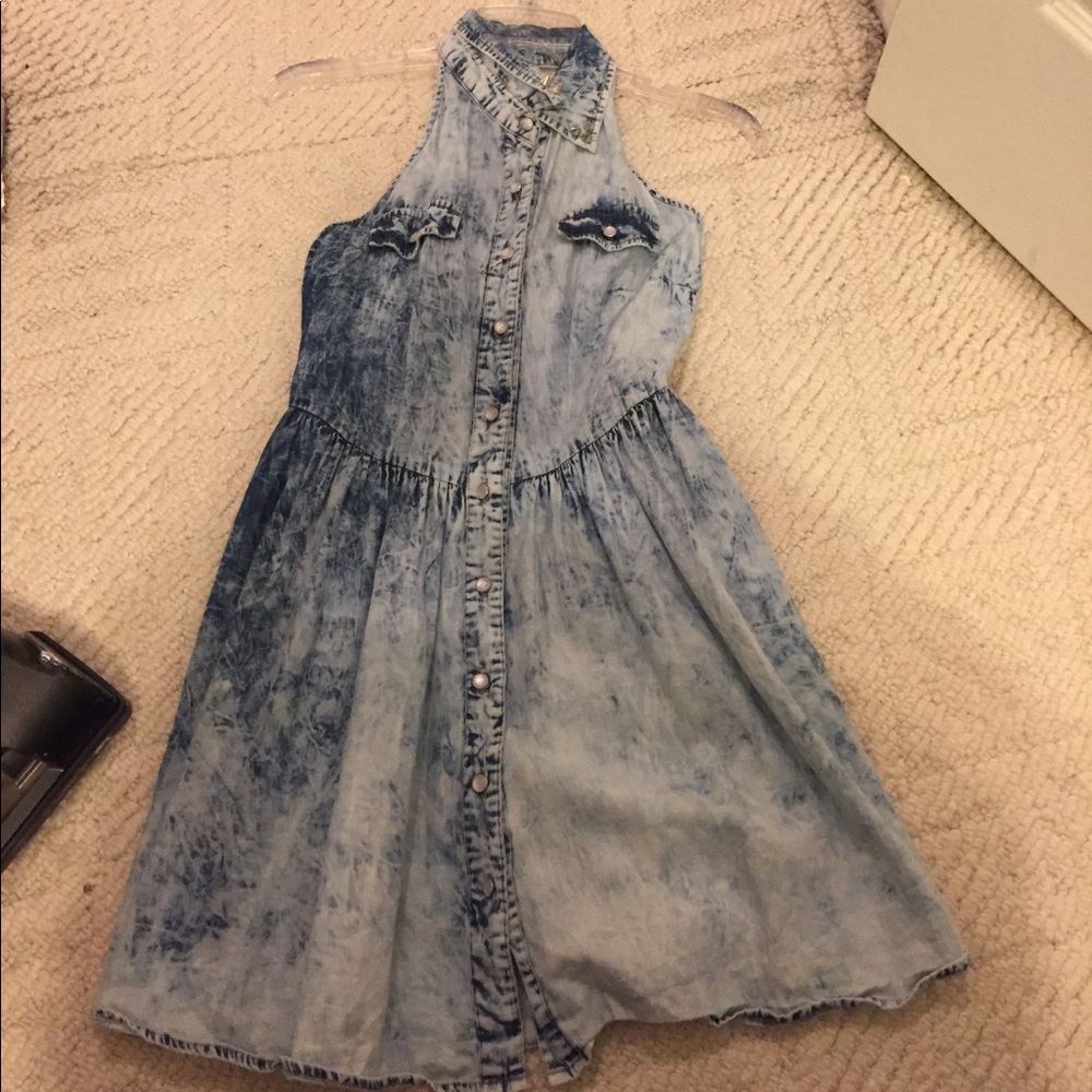 acid wash jean dress