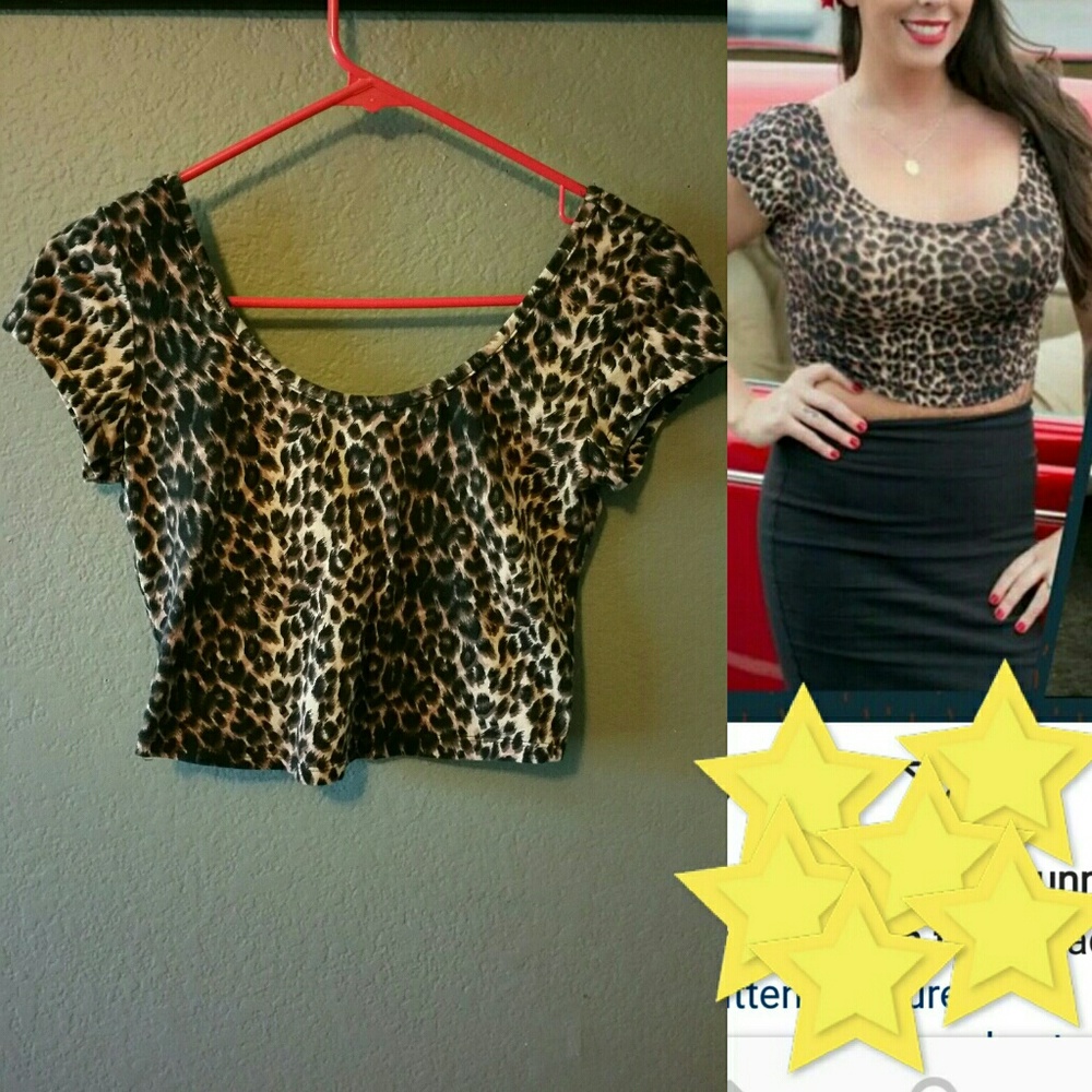 Leopard half top