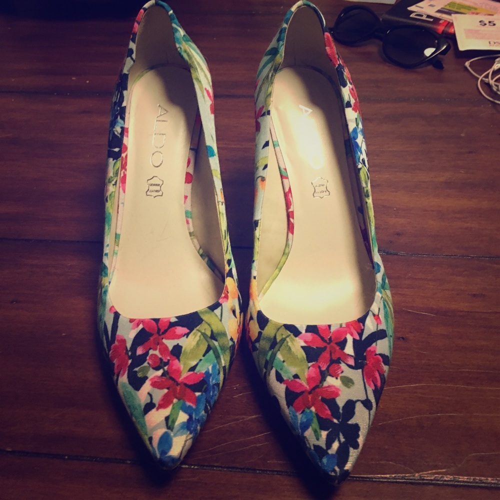 Also floral spring heels