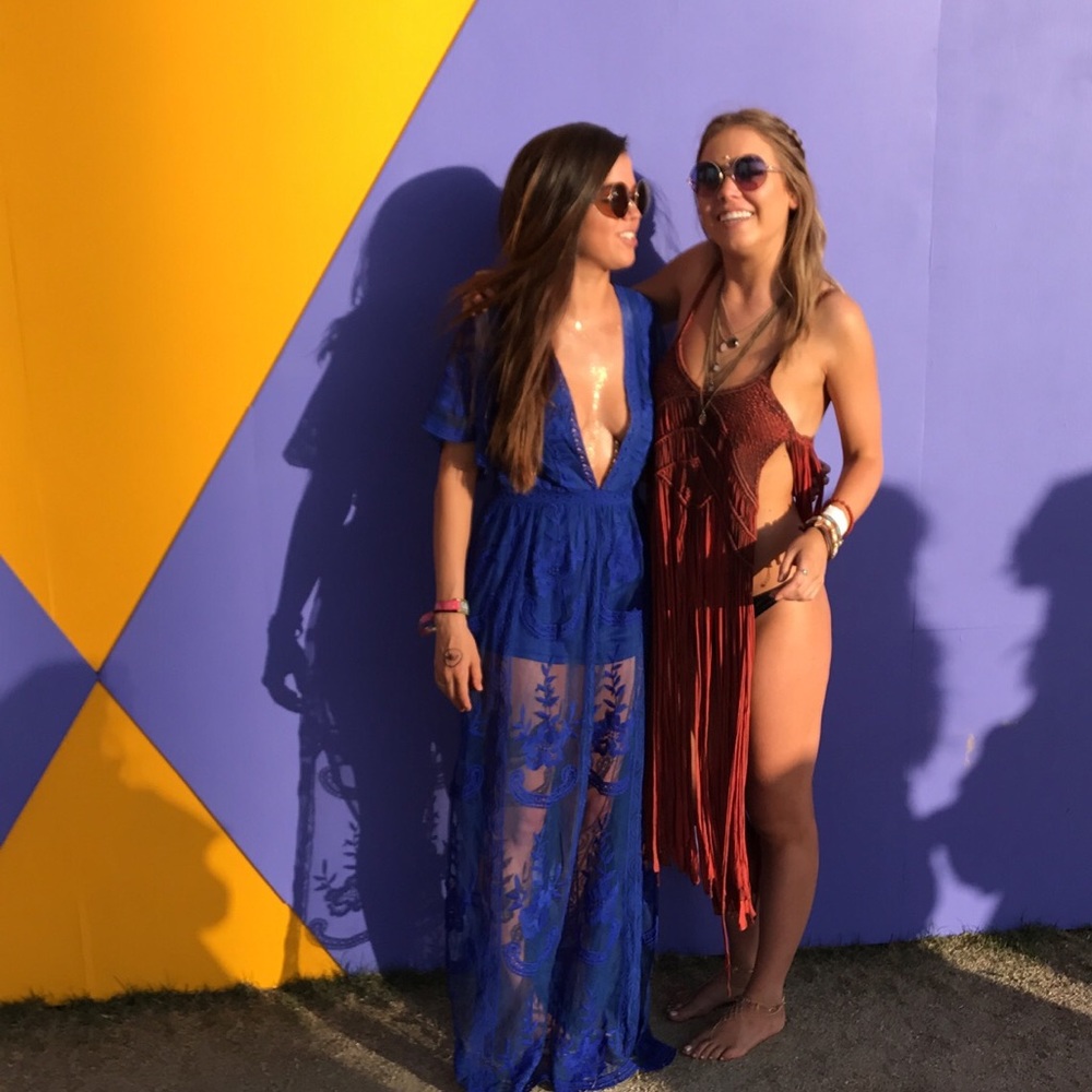 Blue maxi romper.
