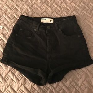 Garage high waisted black shorts