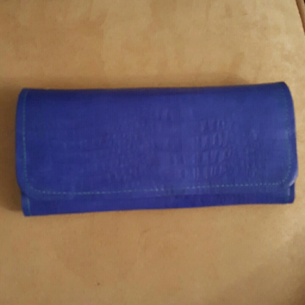 Electric Blue Leather Wallet