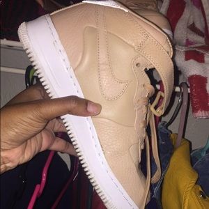 Nike lab Air Force 1 tan 5.5 men's= 7 women