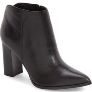 Ivanka Trump Carver Black Leather Booties Size 7