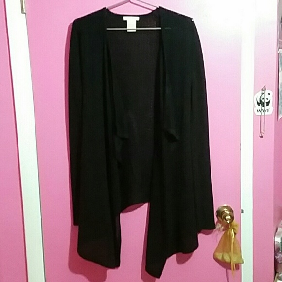 Sweet romeo black open front cardigan - Picture 1 of 5