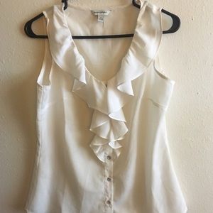 BANANA REPUBLIC White Sleeveless Blouse