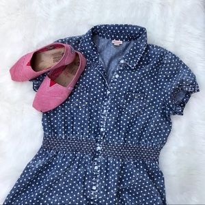 SUMMER CLEARANCE!! Polka dot chambray dress
