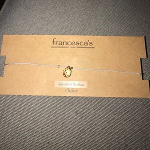 Adjustable choker with pretty crystal