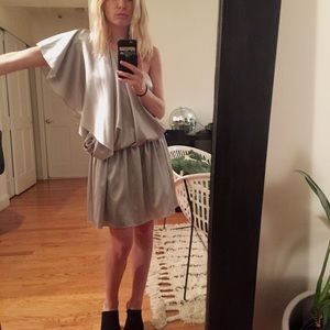 Halston Heritage One Shoulder Dress (size 4)