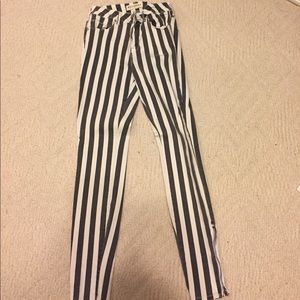 High-rise Stripped Skinny Jeans