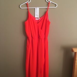 Brand new!! Lush Orange hi to low Dress