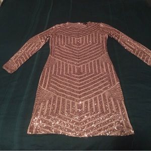Rose Gold sequin dress