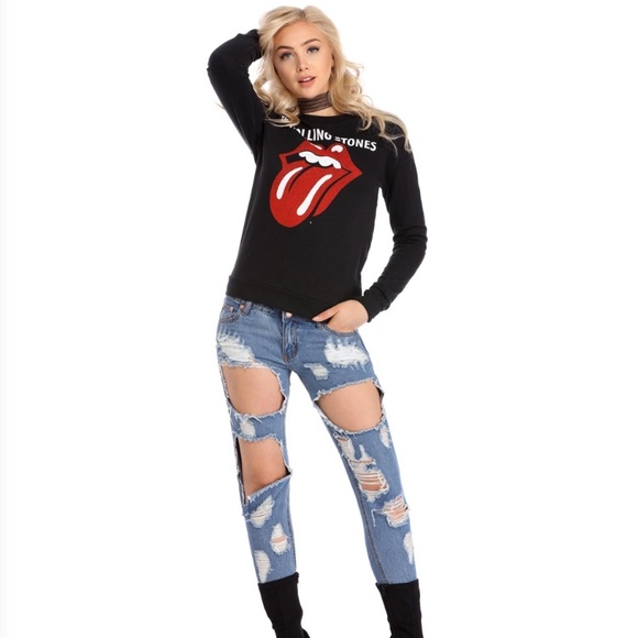 LAST ONE! Black Rolling Stones Sweatshirt - Picture 5 of 5