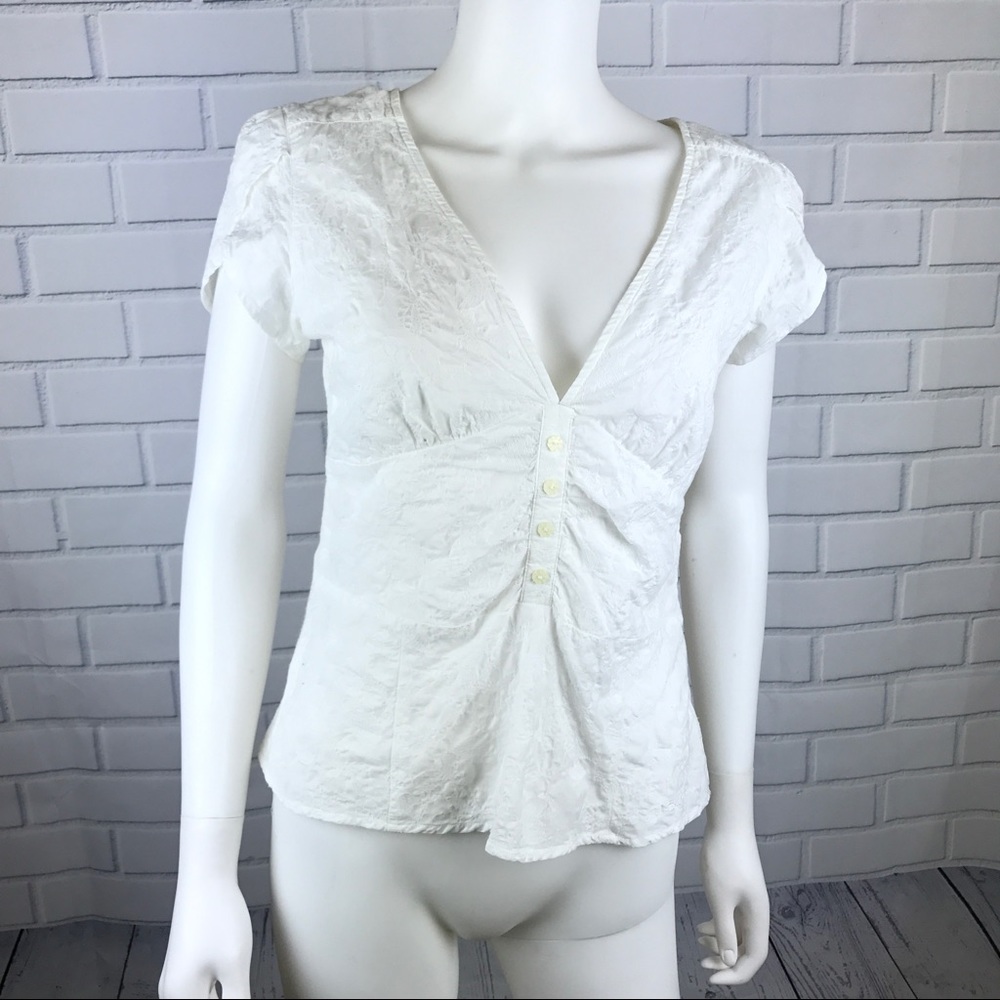 Ben Sherman White Blouse Size Medium