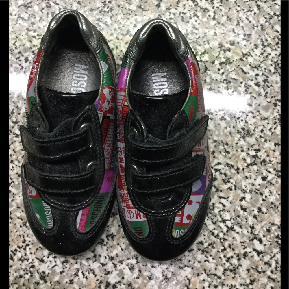 MOSCHINO Graffiti Sneaker Shoe Girls