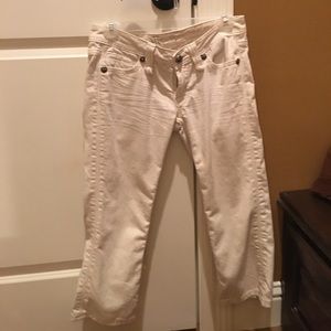 Miss Me cream crop pants