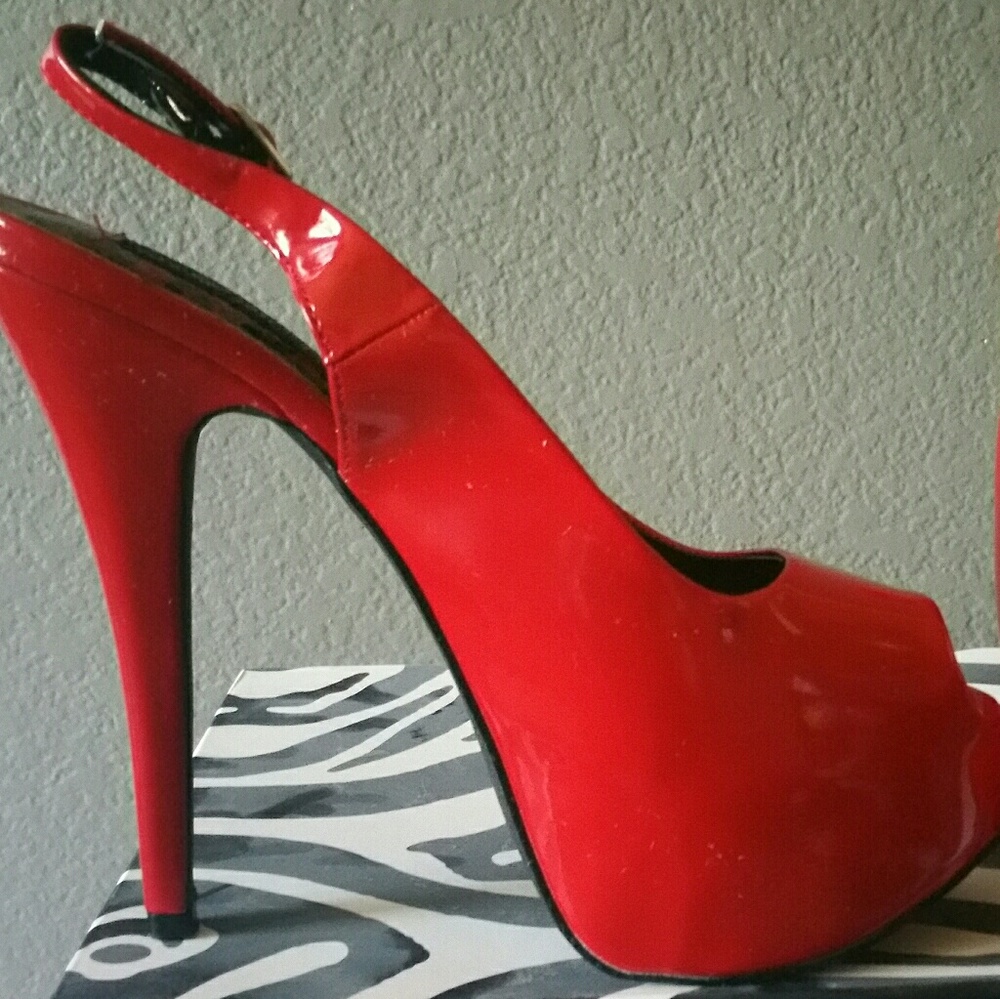Red Leather Pumps