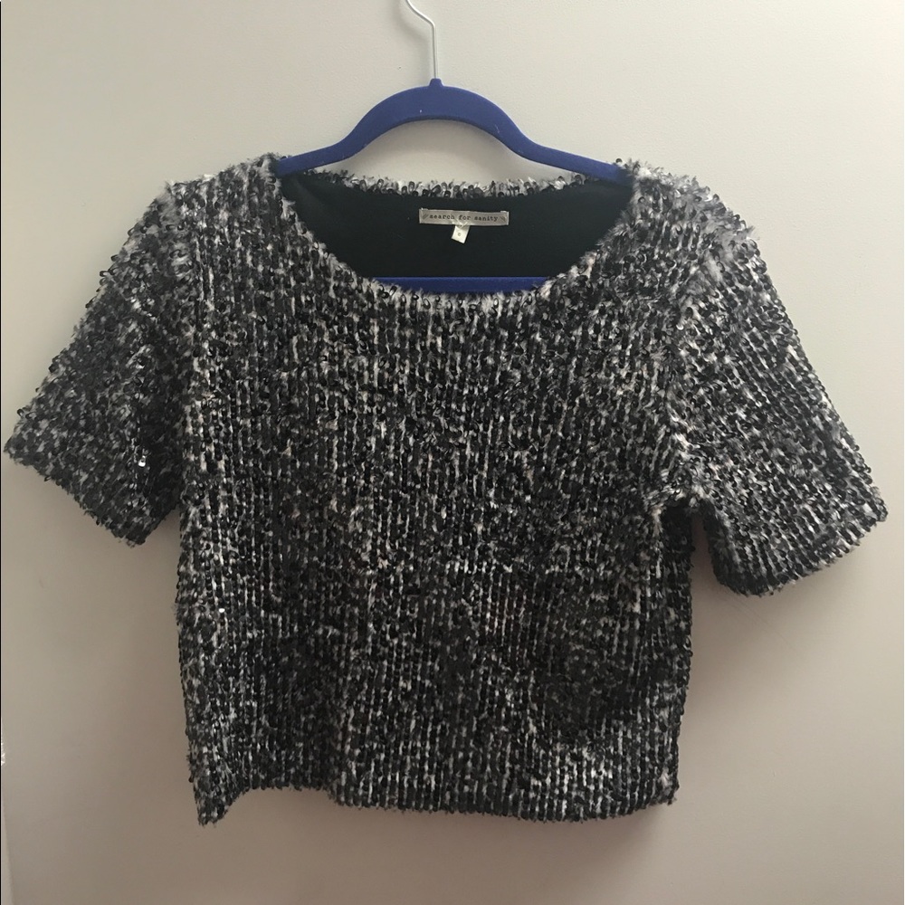 search for sanity sequined top