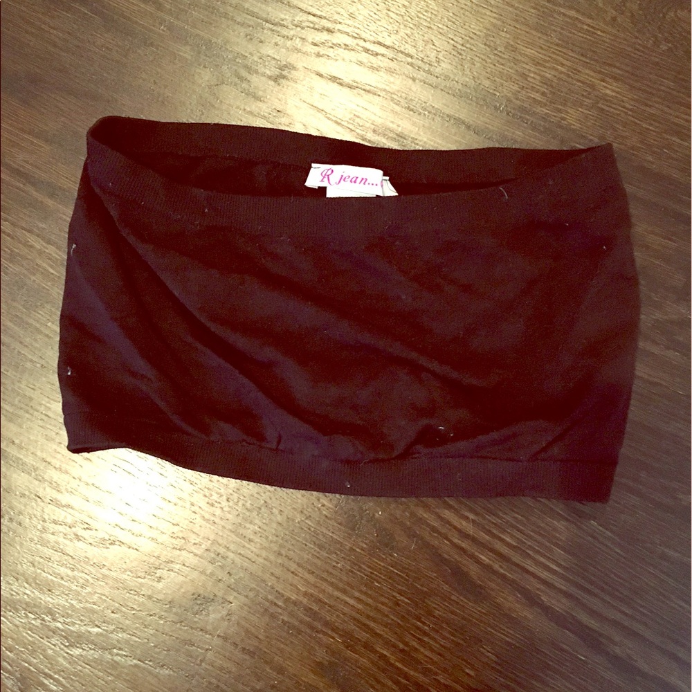 Bandeau stretchy bra, seamless, black
