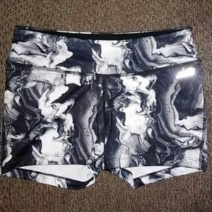 Marble Print Spandex Shorts