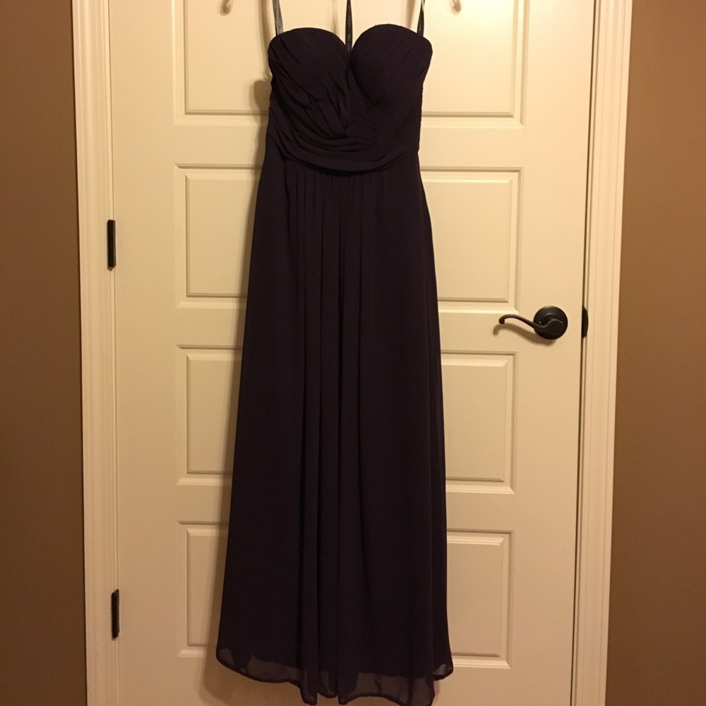 Bill Levkoff Plum Colored Bridesmaid Dress