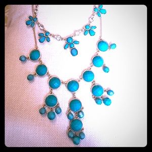 Turquoise Double Layer Statement Necklace