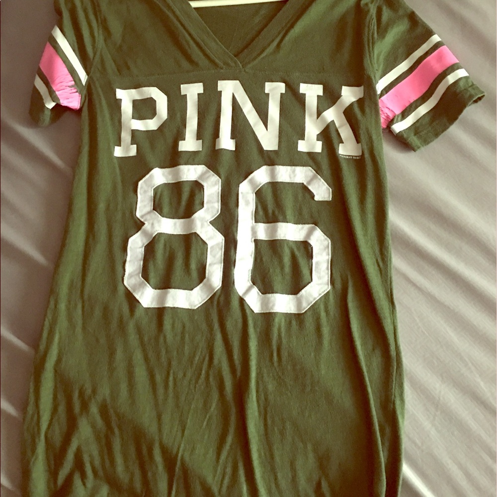 Pink varsity tank