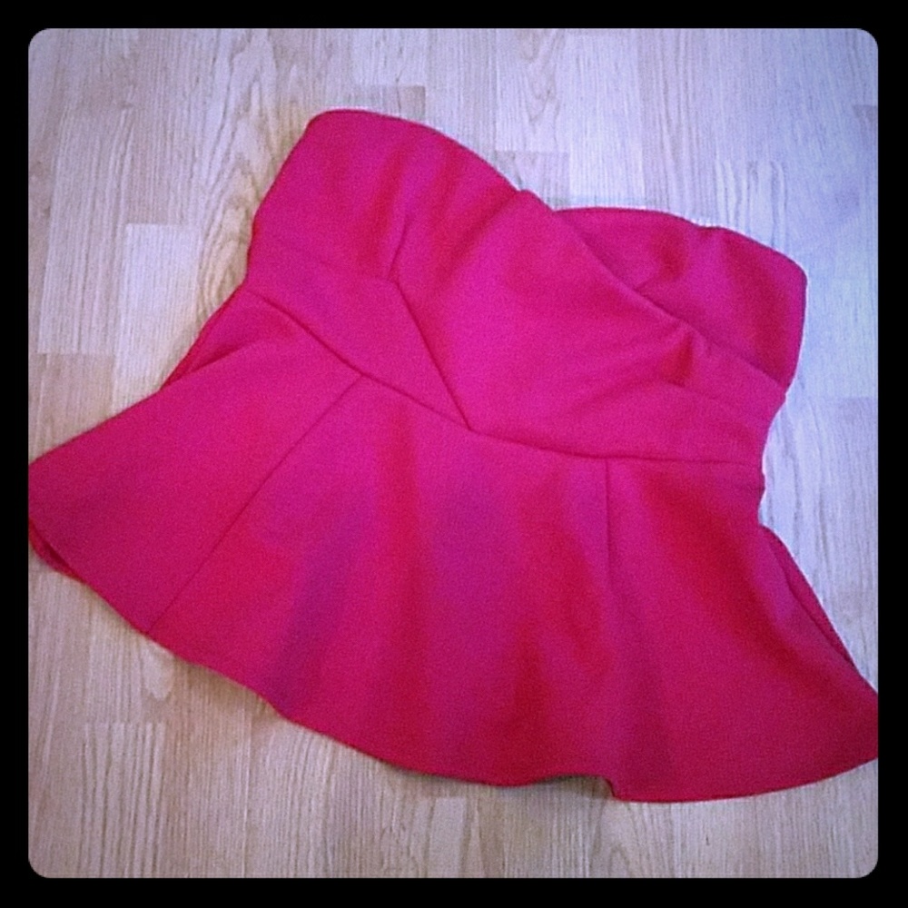 Eloquii Strapless Peplum Top