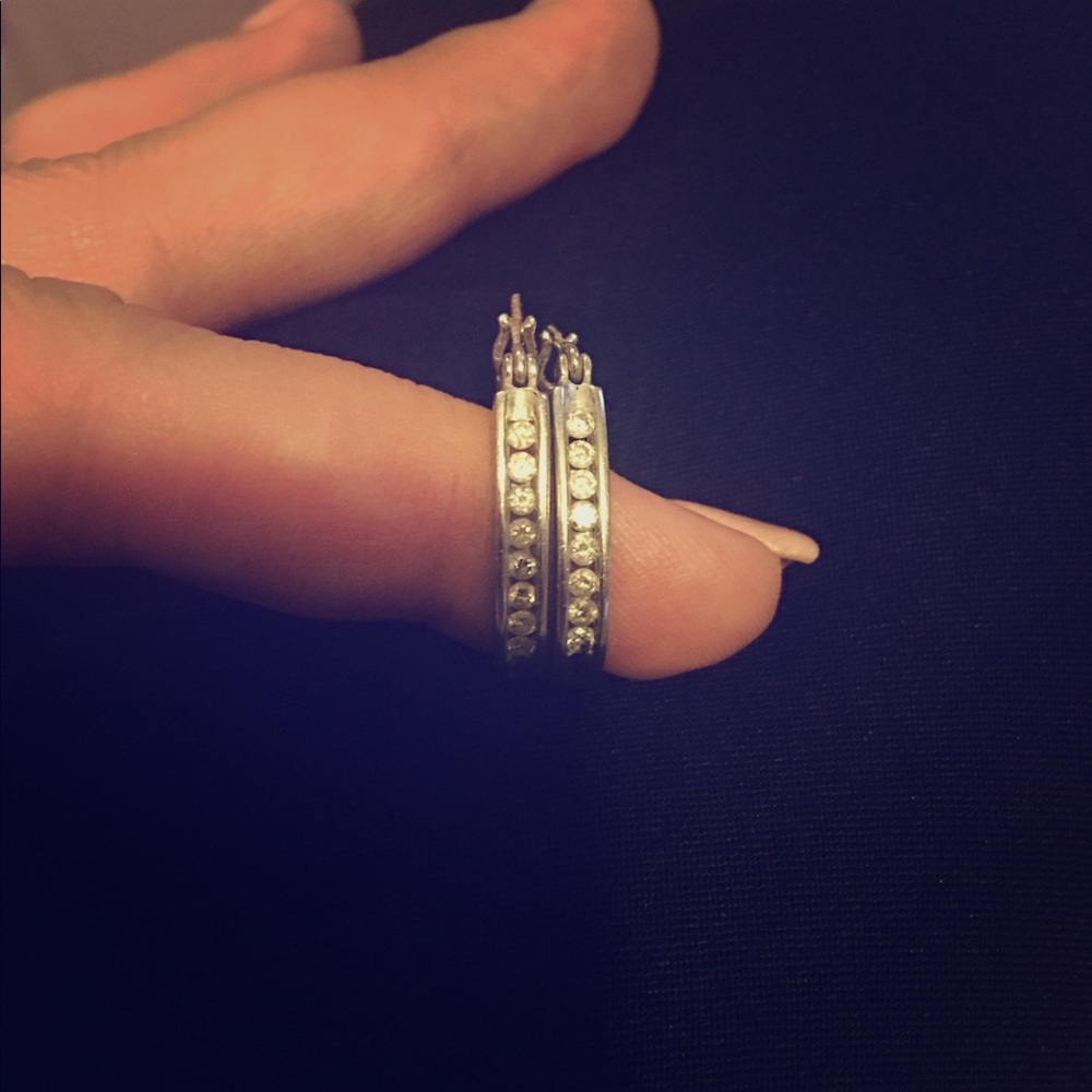 Zales Diamond hoop earrings