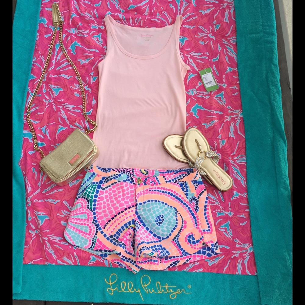SALE Lilly Pulitzer Kerr Tank top Scallop Pink Sm