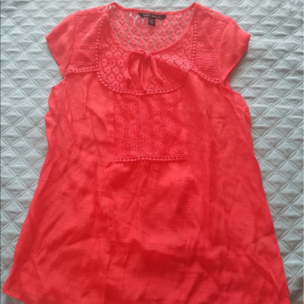 Coral Summer Blouse