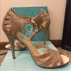 Brand new, never worn, sparkly high heels