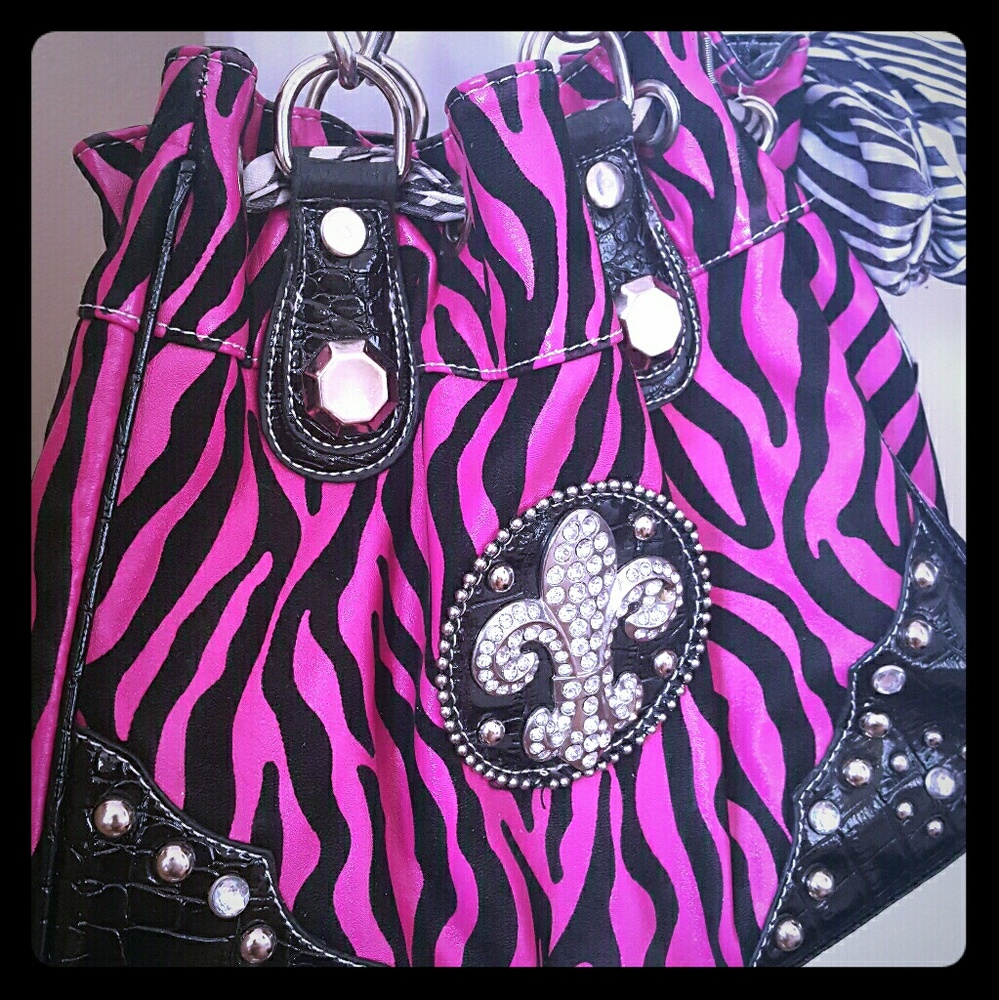 Pink Zebra purse lowest price 7/24