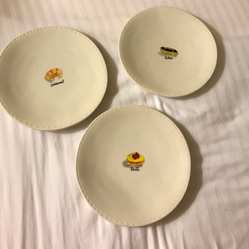 Rae Dunn By Magenta Croissant eclair & tarte plate