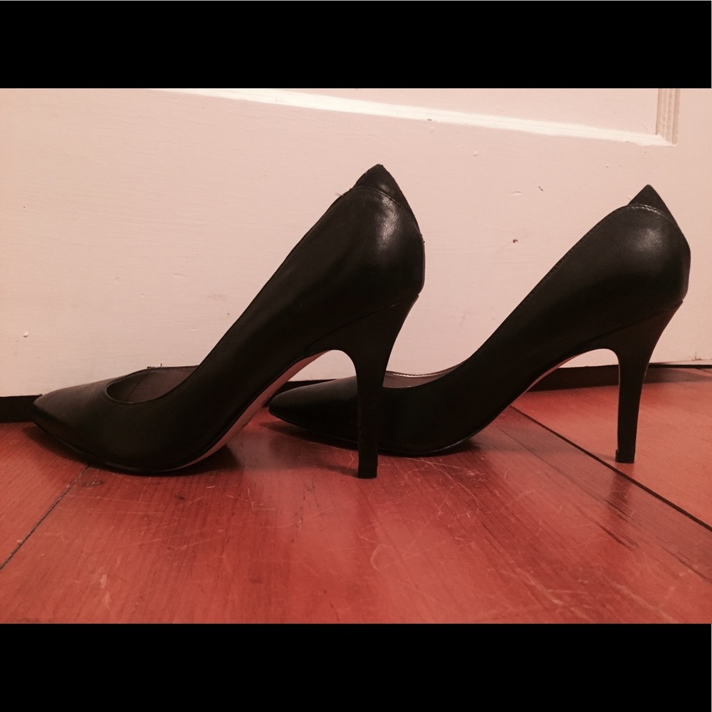 Never worn outside! Matte black pointed high heels
