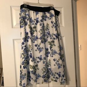 2XL LuLaRoe Floral Lola Skirt
