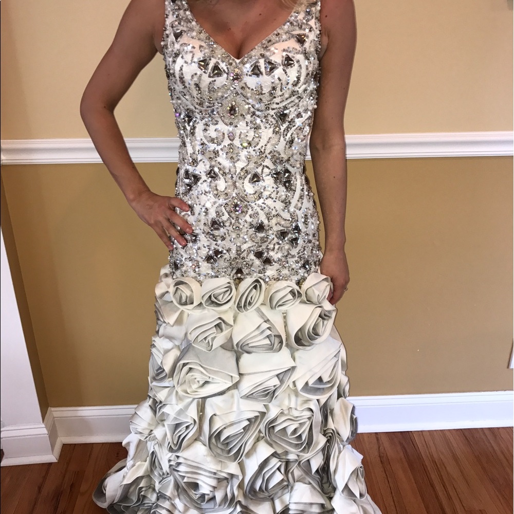 Mary's embellished gown