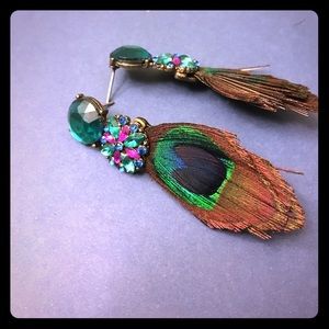 Peacock earrings