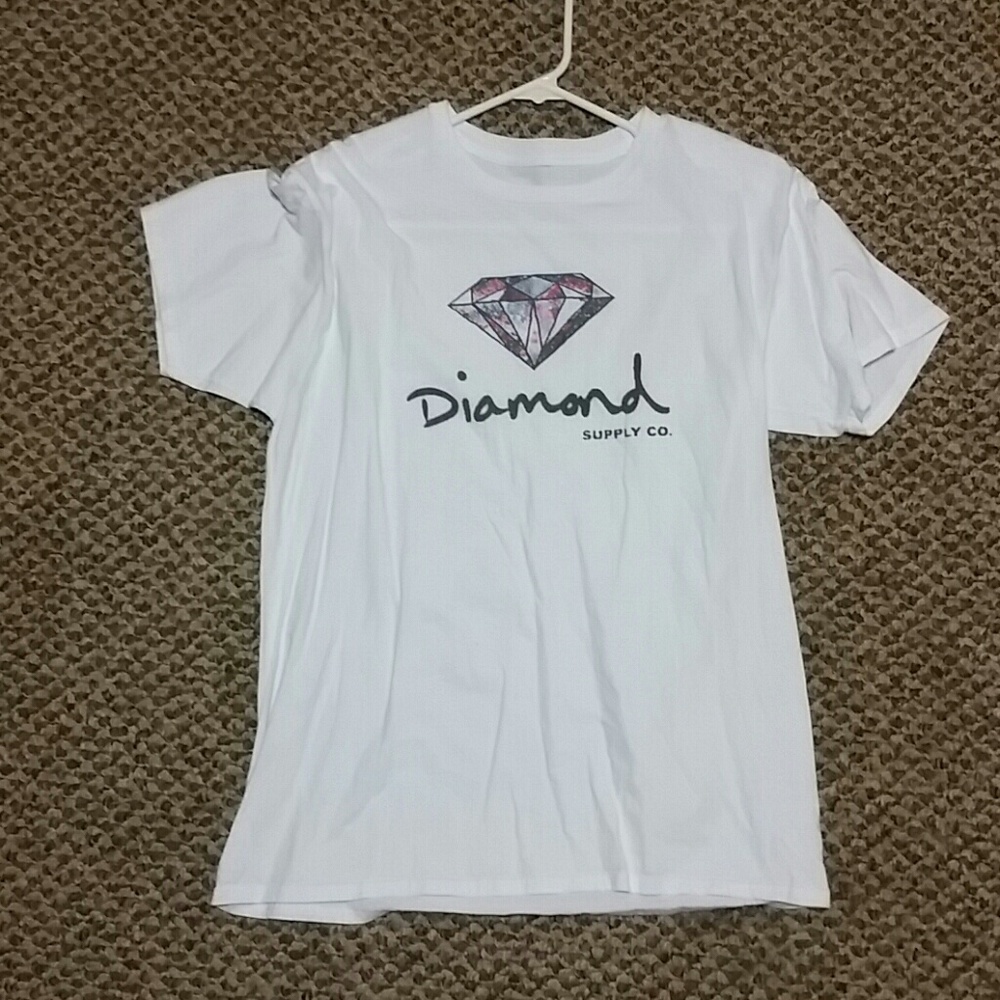 Diamond supply Company white tee
