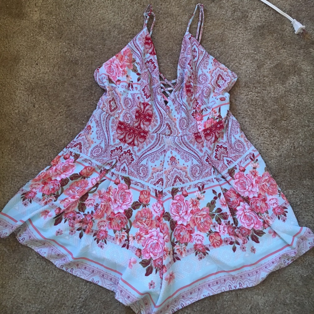 Sky rose romper
