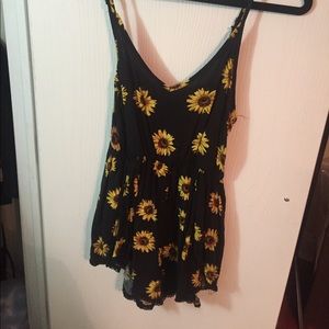 Black LF sunflower romper