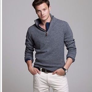JCrew Half-Zip Lambswool Sweater