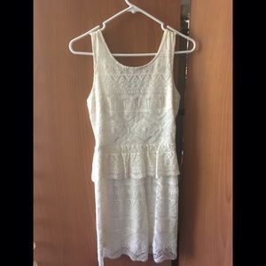 Lace Peplum Tight-Fit Dress