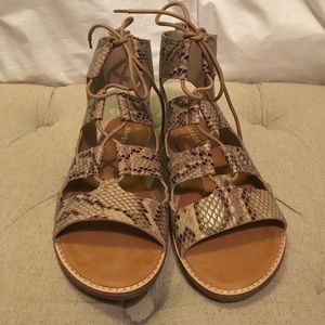 Snakeskin Gladiator Sandals