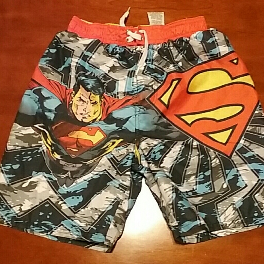 Superman, boys swim trunks, EUC